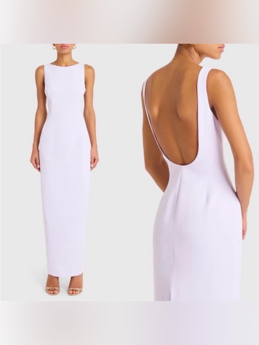 Amanda Uprichard Lilac Backless Maxi Dress